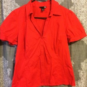 H&M red dress shirt